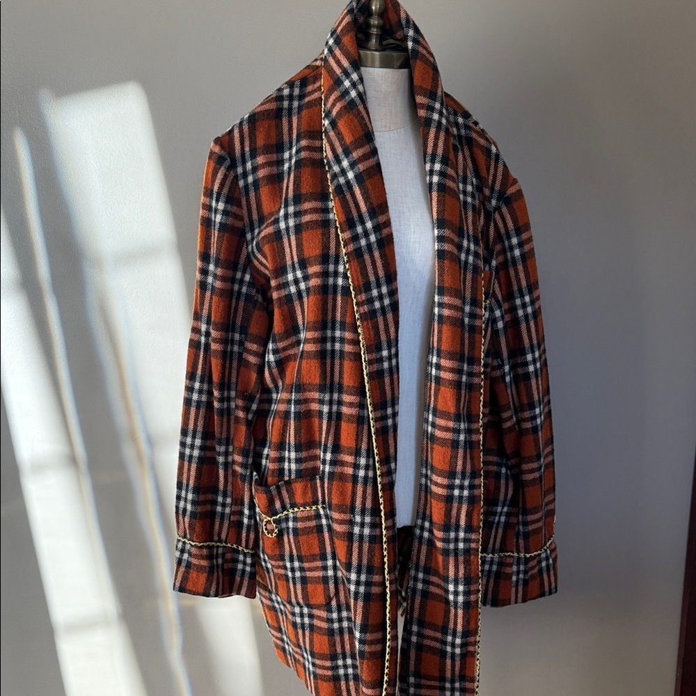 Cockatoo Plaid Wool Blend Jacket